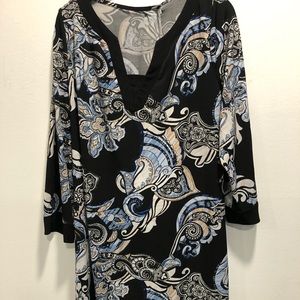 White House Black Market printed tunic slightly worn size XL